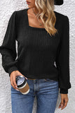 LLYGE Square Neck Puff Sleeve Blouse