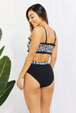 LLYGE Frilled Leopard Bikini Set