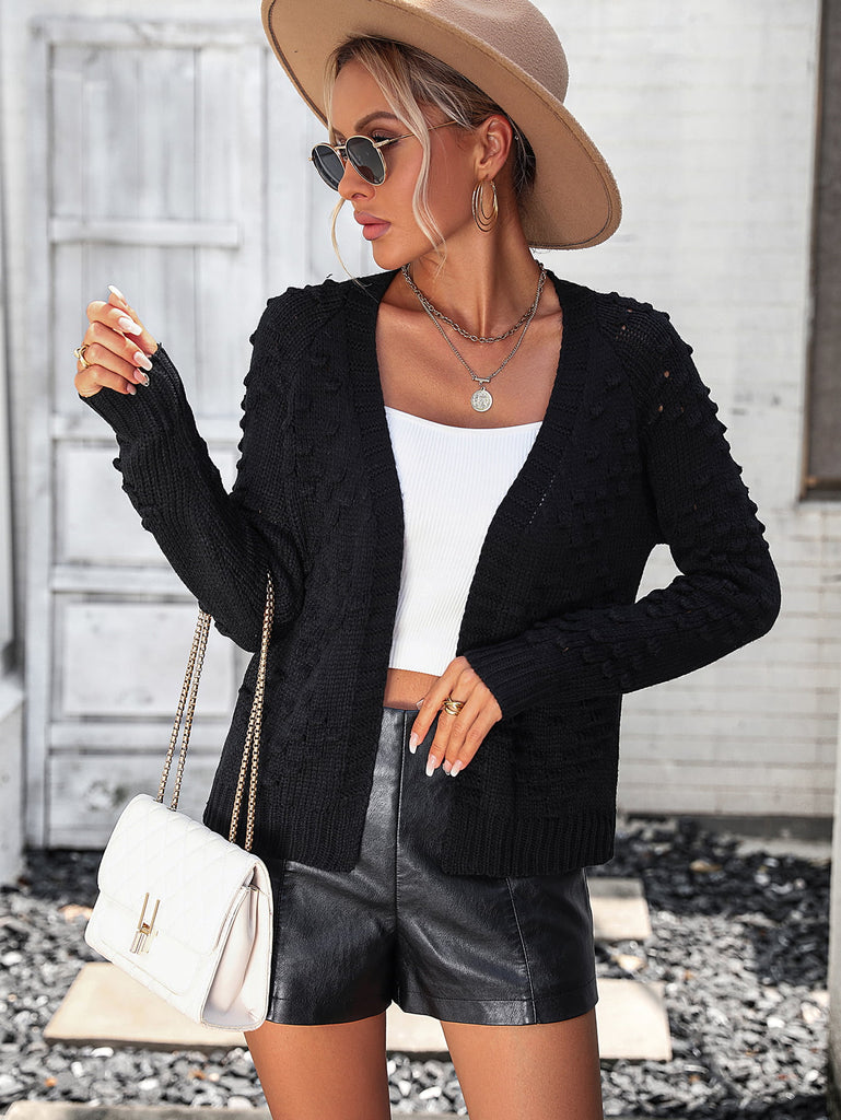 LLYGE Early Autumn New Open Front Long Sleeve Cardigan