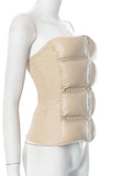 Llyge - Khaki Casual Solid Patchwork Backless Zipper Strapless Tops