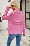 LLYGE Early Autumn New Round Neck Opnework Long Sleeve Pullover Sweater