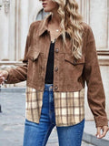 LLYGE Fall Outfits Printed Dropped Shoulder Collared Neck Denim Jacket