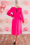 LLYGE Barbie Dream Fall Outfits Twist Front V-Neck Flounce Sleeve Dress